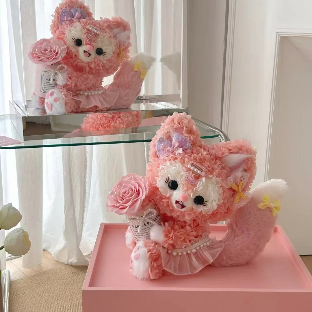 Pattern Series: Pink Little Fox Preserved Flower Gift Box