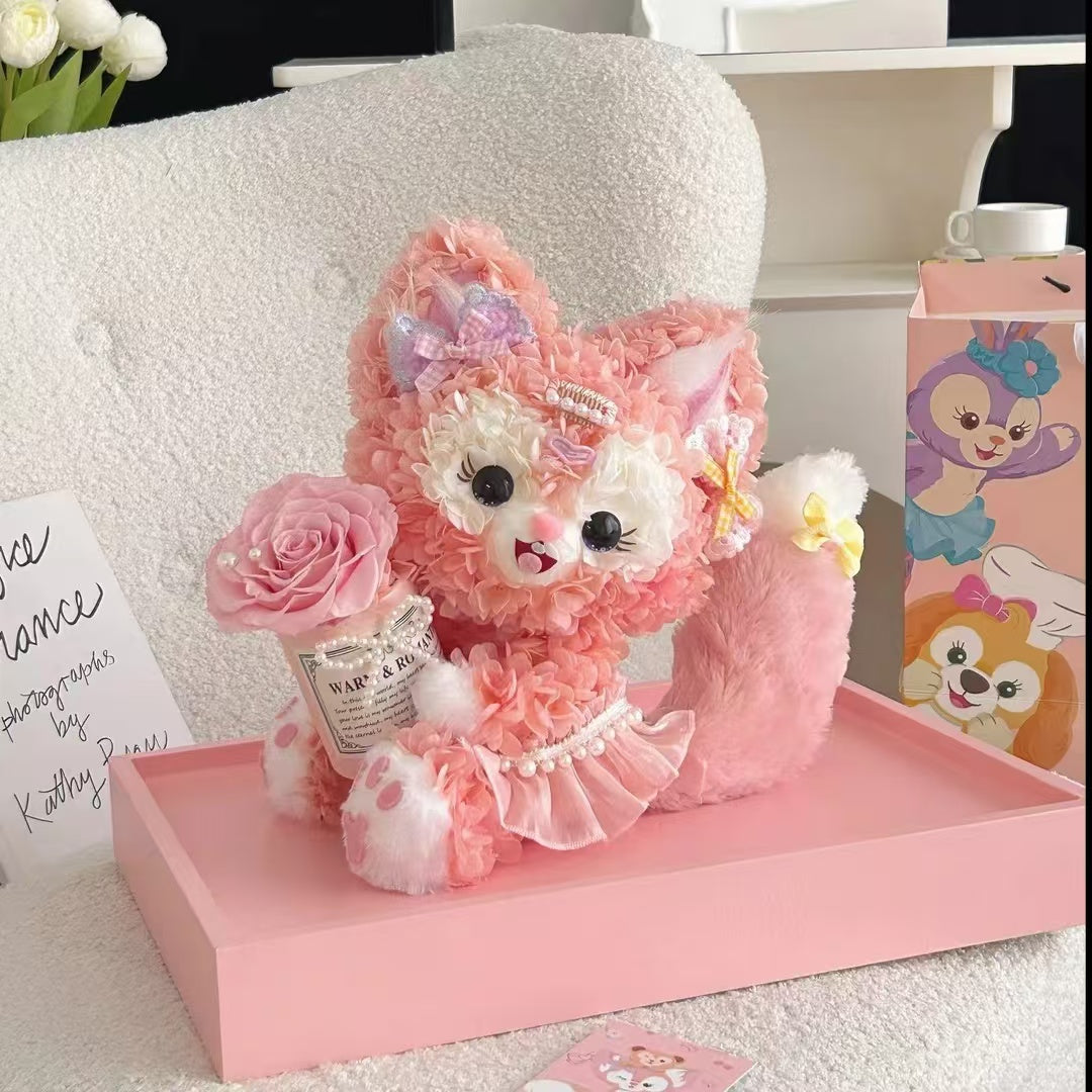 Pattern Series: Pink Little Fox Preserved Flower Gift Box